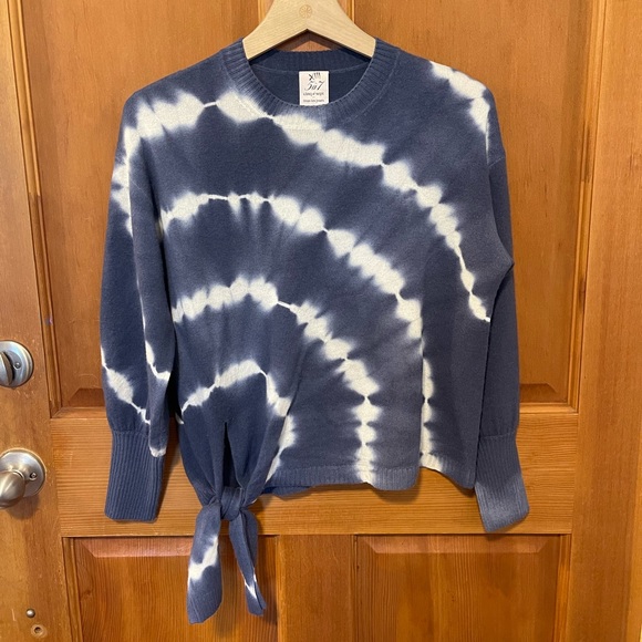 Cinq A Sept Clerisa Tie Dye Wool Cashmere Pullover Sweater - Picture 3 of 9